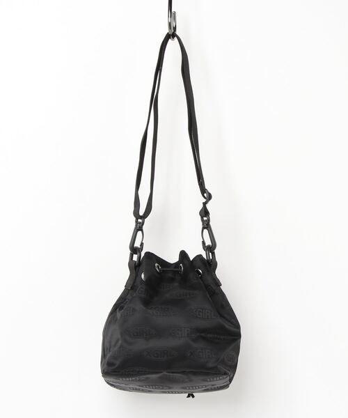 X-girl（エックスガール）の「OVAL LOGO BUCKET SHOULDER BAG（ショルダーバッグ・レディース・ブラック・ONE SIZE）」の11枚目の写真