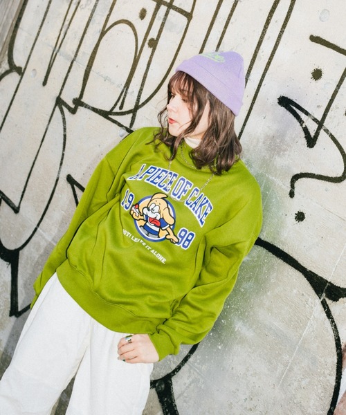 brook ネイビー　スウェット 10．0oz T／C クルーネック スウェット（裏起毛