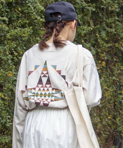 PENDLETON（ペンドルトン）の「【PENDLETON/ペンドルトン】バックプリント ビッグシルエット ロングスリーブTシャツ（Tシャツ/カットソー・メンズ・チャコールグレー/オフホワイト/ミント/カーキ・MEDIUM/LARGE/X-LARGE）」の12枚目の写真