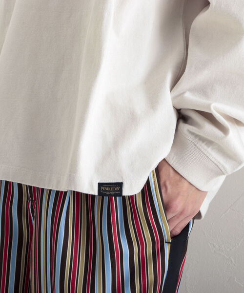 PENDLETON（ペンドルトン）の「【PENDLETON/ペンドルトン】バックプリント ビッグシルエット ロングスリーブTシャツ（Tシャツ/カットソー・メンズ・チャコールグレー/オフホワイト/ミント/カーキ・MEDIUM/LARGE/X-LARGE）」の21枚目の写真