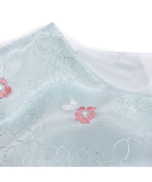 BeBe（ベベ）の「BeBe/日本製フォーマルカバリエレ・アズーロオーガンジー花柄刺繍ワンピース(110~130cm)（ドレス・キッズ・ピンク系その他/グリーン系その他・110/130/120）」の18枚目の写真