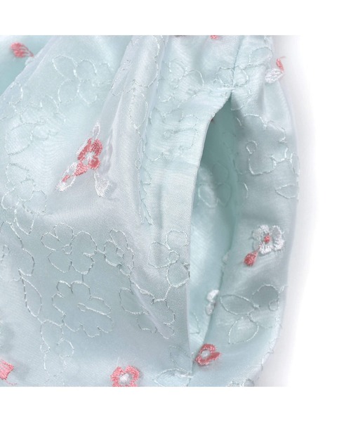 BeBe（ベベ）の「BeBe/日本製フォーマルカバリエレ・アズーロオーガンジー花柄刺繍ワンピース(110~130cm)（ドレス・キッズ・ピンク系その他/グリーン系その他・110/130/120）」の13枚目の写真