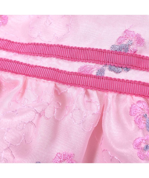 BeBe（ベベ）の「BeBe/日本製フォーマルカバリエレ・アズーロオーガンジー花柄刺繍ワンピース(110~130cm)（ドレス・キッズ・ピンク系その他/グリーン系その他・110/130/120）」の11枚目の写真