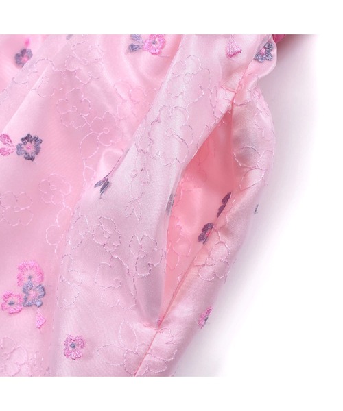 BeBe（ベベ）の「BeBe/日本製フォーマルカバリエレ・アズーロオーガンジー花柄刺繍ワンピース(110~130cm)（ドレス・キッズ・ピンク系その他/グリーン系その他・110/130/120）」の17枚目の写真