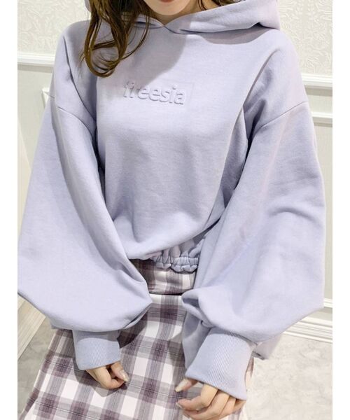 dazzlin（ダズリン）の「freesiaボリュームタックスリーブパーカー（パーカー・レディース・パープル/オフホワイト/グリーン・FREE）」の9枚目の写真