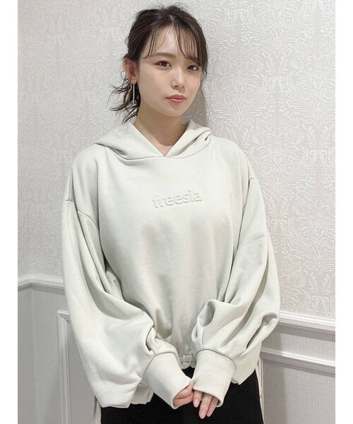 dazzlin（ダズリン）の「freesiaボリュームタックスリーブパーカー（パーカー・レディース・パープル/オフホワイト/グリーン・FREE）」の13枚目の写真