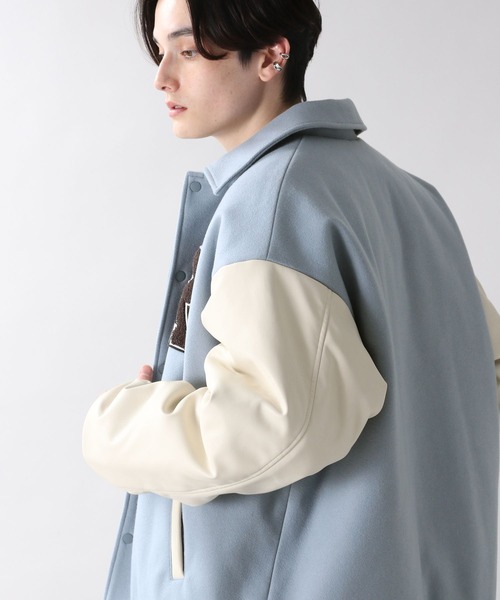 RAGEBLUE（レイジブルー）の「＜WOOLLYTEC＞ウーリーテック/ビッグスタジャン/258511（スタジャン・メンズ・ライトブルー/ブラック/グリーン・SMALL/MEDIUM/LARGE）」の22枚目の写真