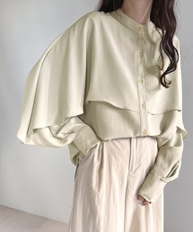 ラッフルスリーブブラウス