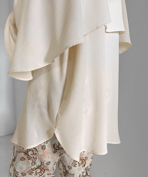 Bab（バブ）の「ラッフルスリーブブラウス（シャツ/ブラウス・レディース・ピンク/アイボリー/グリーン・M）」の20枚目の写真