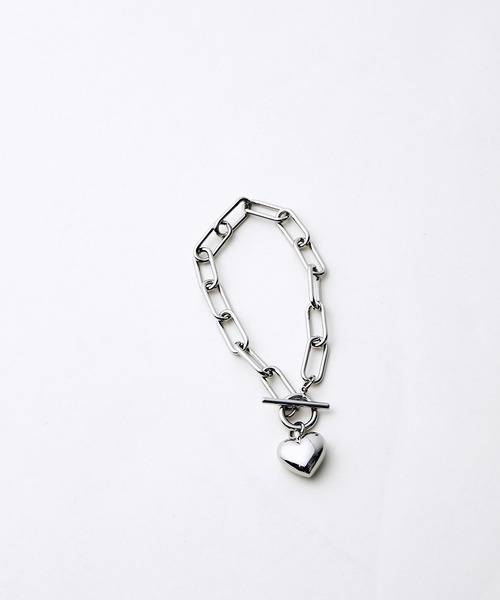 ADAM ET ROPE'（アダムエロペ）の「ハートチェーンブレス（ブレスレット・レディース・シルバー/ゴールド・FREE）」の2枚目の写真