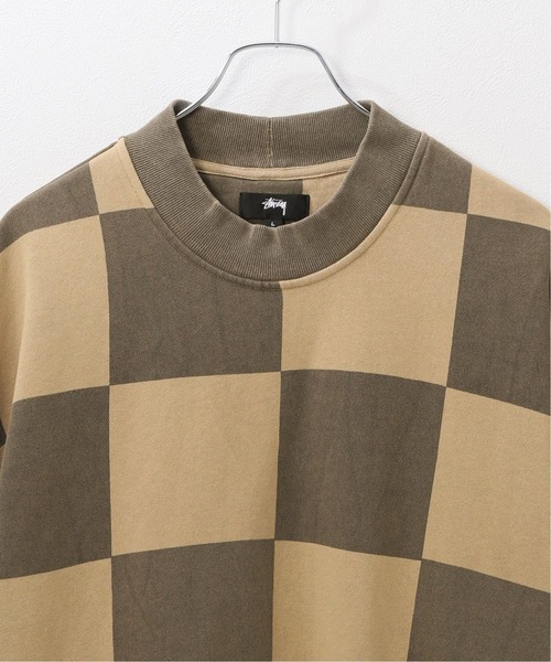 JOINT WORKS(ジョイントワークス)の「【STUSSY / ステューシー】 Blur Checker Fleece Mock Neck(スウェット・メンズ・ブルー/チョコ・MEDIUM/LARGE)」の4枚目の写真