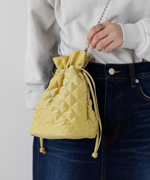 CIAOPANIC TYPY（チャオパニックティピー）の「キルティング巾着ショルダー（ショルダーバッグ・レディース・スカイブルー/ブラック/パープル/イエロー・ONE SIZE）」の8枚目の写真