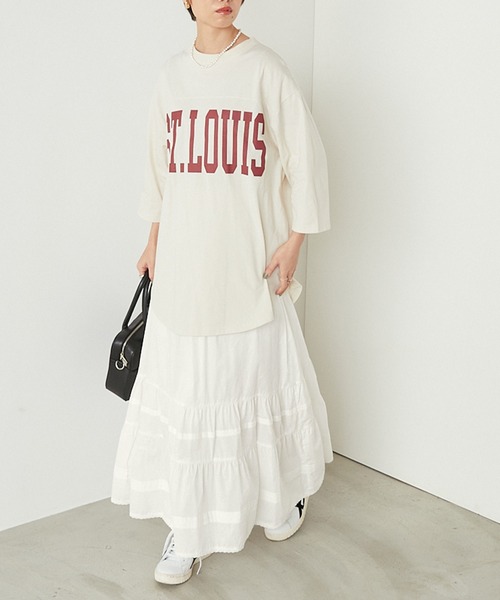 forksy.（フォルクシー）の「【forksy.】コットンピンタックピコレース付きティアードスカート（スカート・レディース・ブラック/オフホワイト/レッド・FREE）」の15枚目の写真