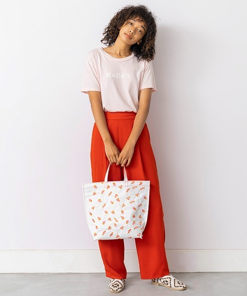 Casselini（キャセリーニ）の「Casselini(キャセリーニ)シアー刺繍シートバッグ（トートバッグ・レディース・クリア/シルバー/ピンク/グリーン・FREE）」の2枚目の写真