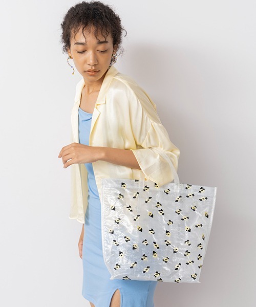 Casselini（キャセリーニ）の「Casselini(キャセリーニ)シアー刺繍シートバッグ（トートバッグ・レディース・クリア/シルバー/ピンク/グリーン・FREE）」の18枚目の写真