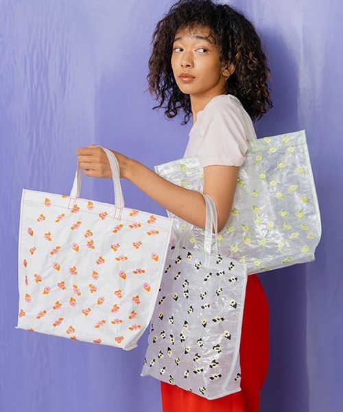 Casselini（キャセリーニ）の「Casselini(キャセリーニ)シアー刺繍シートバッグ（トートバッグ・レディース・クリア/シルバー/ピンク/グリーン・FREE）」の21枚目の写真