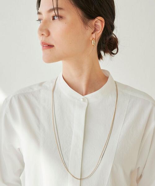 green label relaxing(グリーンレーベルリラクシング)の「メタルカラー チェーン ミックス 2WAY ネックレス(ネックレス・レディース・ゴールド・FREE)」の2枚目の写真