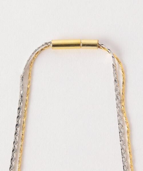 green label relaxing(グリーンレーベルリラクシング)の「メタルカラー チェーン ミックス 2WAY ネックレス(ネックレス・レディース・ゴールド・FREE)」の4枚目の写真