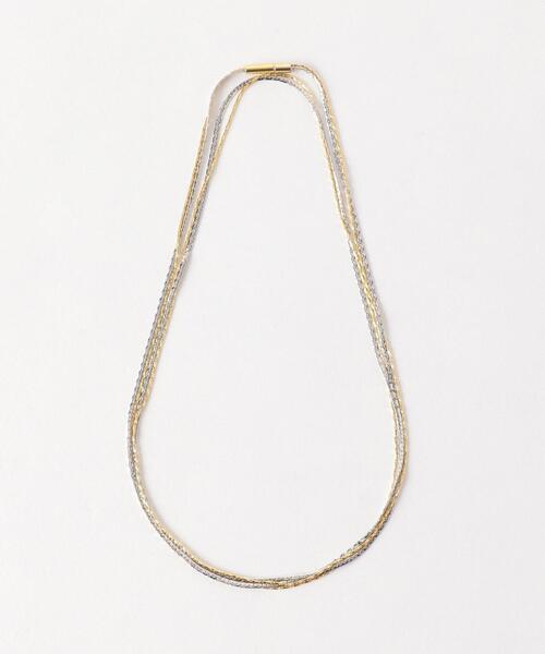 green label relaxing(グリーンレーベルリラクシング)の「メタルカラー チェーン ミックス 2WAY ネックレス(ネックレス・レディース・ゴールド・FREE)」の5枚目の写真