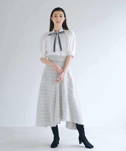 SNIDEL（スナイデル）の「テープボウタイブラウス（シャツ