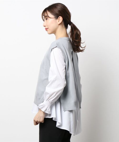 SpRay(スプレイ)の「ベストアンサンブル(アンサンブル・レディース・グレー/ブラック/ブルー・FREE)」の4枚目の写真