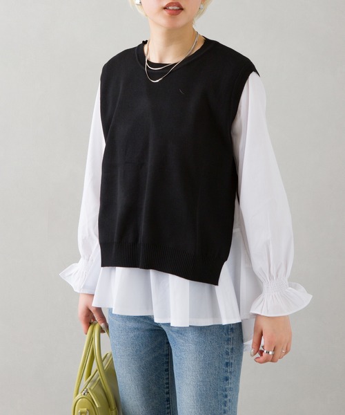 SpRay(スプレイ)の「ベストアンサンブル(アンサンブル・レディース・グレー/ブラック/ブルー・FREE)」の7枚目の写真