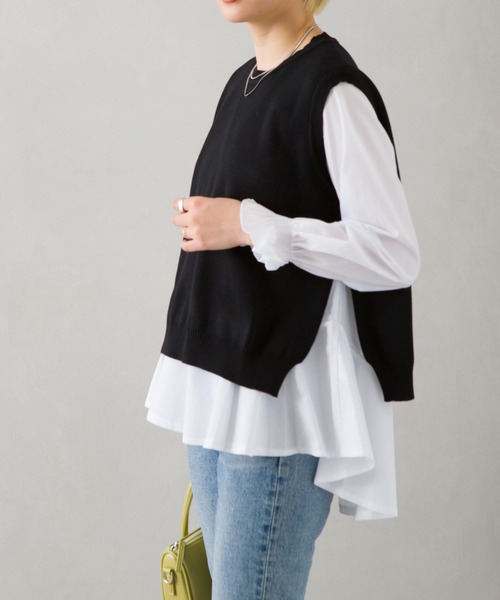 SpRay(スプレイ)の「ベストアンサンブル(アンサンブル・レディース・グレー/ブラック/ブルー・FREE)」の10枚目の写真