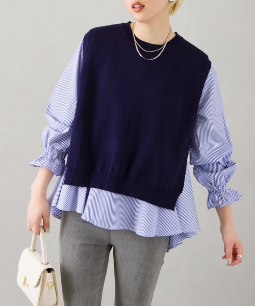 SpRay(スプレイ)の「ベストアンサンブル(アンサンブル・レディース・グレー/ブラック/ブルー・FREE)」の12枚目の写真