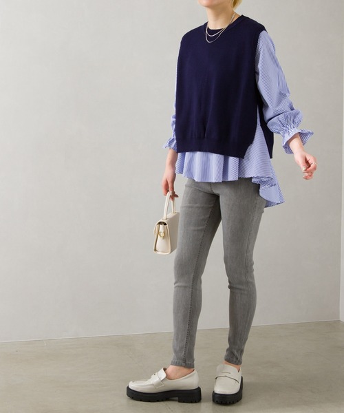 SpRay(スプレイ)の「ベストアンサンブル(アンサンブル・レディース・グレー/ブラック/ブルー・FREE)」の14枚目の写真