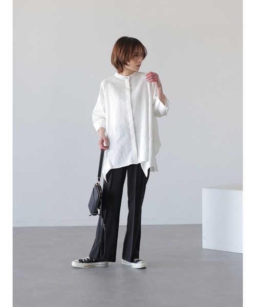 rem closet(レムクローゼット)の「センタープレスフレアパンツ(その他パンツ・レディース・ブラック・S/XS)」の2枚目の写真