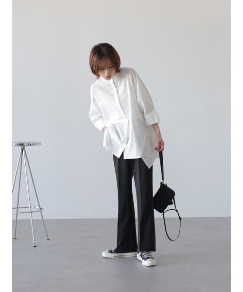 rem closet(レムクローゼット)の「センタープレスフレアパンツ(その他パンツ・レディース・ブラック・S/XS)」の4枚目の写真
