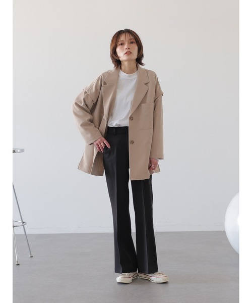 rem closet(レムクローゼット)の「センタープレスフレアパンツ(その他パンツ・レディース・ブラック・S/XS)」の11枚目の写真