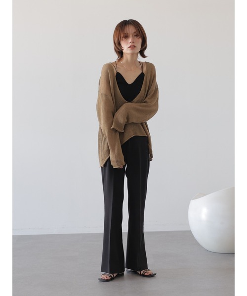 rem closet(レムクローゼット)の「センタープレスフレアパンツ(その他パンツ・レディース・ブラック・S/XS)」の6枚目の写真