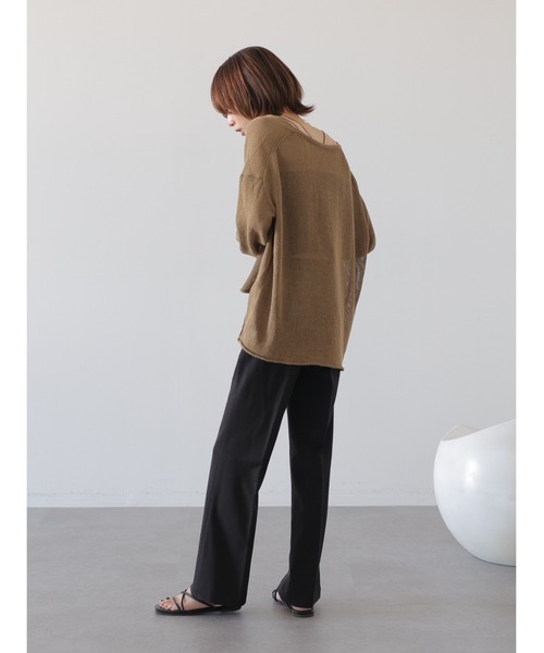 rem closet(レムクローゼット)の「センタープレスフレアパンツ(その他パンツ・レディース・ブラック・S/XS)」の8枚目の写真