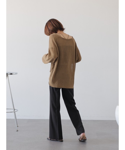 rem closet(レムクローゼット)の「センタープレスフレアパンツ(その他パンツ・レディース・ブラック・S/XS)」の9枚目の写真