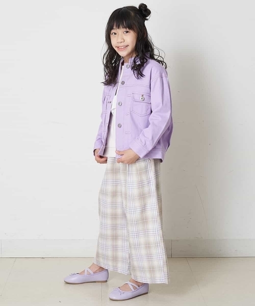 a.v.v（アーヴェヴェ）の「[140-150]サスペンダー付きワイドパンツ（その他パンツ・キッズ・ベージュ/ミント/ブルー・150/140）」の15枚目の写真