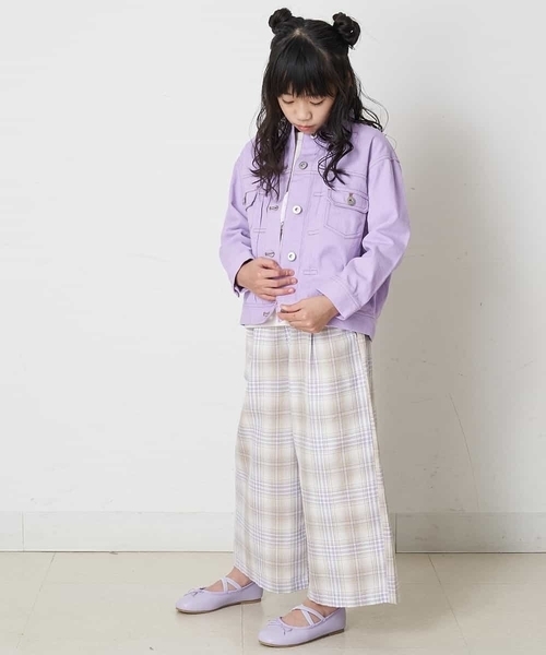 a.v.v（アーヴェヴェ）の「[140-150]サスペンダー付きワイドパンツ（その他パンツ・キッズ・ベージュ/ミント/ブルー・150/140）」の9枚目の写真