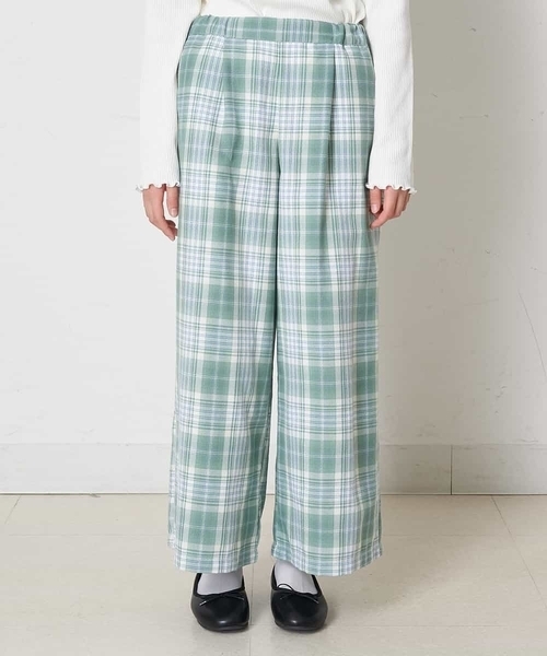 a.v.v（アーヴェヴェ）の「[140-150]サスペンダー付きワイドパンツ（その他パンツ・キッズ・ベージュ/ミント/ブルー・150/140）」の19枚目の写真