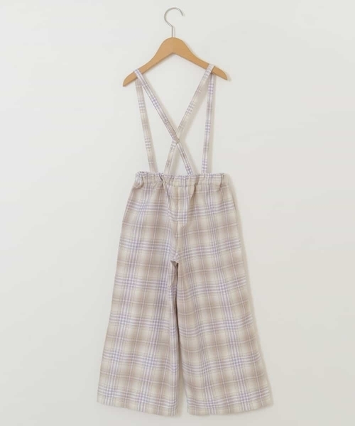 a.v.v（アーヴェヴェ）の「[140-150]サスペンダー付きワイドパンツ（その他パンツ・キッズ・ベージュ/ミント/ブルー・150/140）」の10枚目の写真