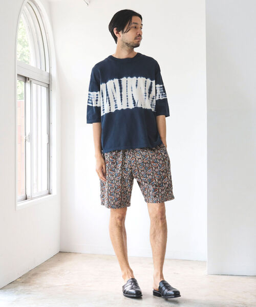 BEAMS LIGHTS(ビームスライツ)の「BEAMS LIGHTS / タイダイ クルーネック Tシャツ(Tシャツ/カットソー・メンズ・ベージュ/ネイビー・L/S/M)」の4枚目の写真