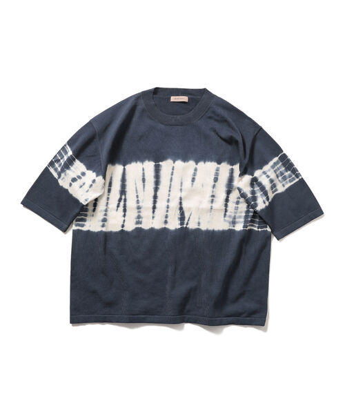 BEAMS LIGHTS(ビームスライツ)の「BEAMS LIGHTS / タイダイ クルーネック Tシャツ(Tシャツ/カットソー・メンズ・ベージュ/ネイビー・L/S/M)」の6枚目の写真