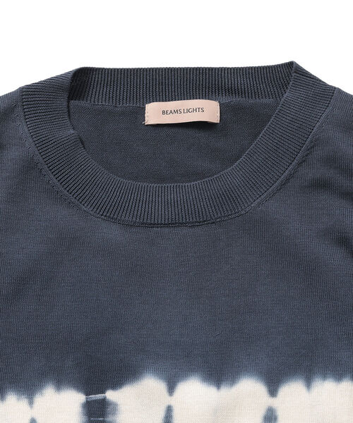 BEAMS LIGHTS(ビームスライツ)の「BEAMS LIGHTS / タイダイ クルーネック Tシャツ(Tシャツ/カットソー・メンズ・ベージュ/ネイビー・L/S/M)」の3枚目の写真