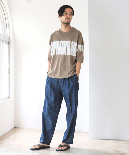 BEAMS LIGHTS(ビームスライツ)の「BEAMS LIGHTS / タイダイ クルーネック Tシャツ(Tシャツ/カットソー・メンズ・ベージュ/ネイビー・L/S/M)」の10枚目の写真