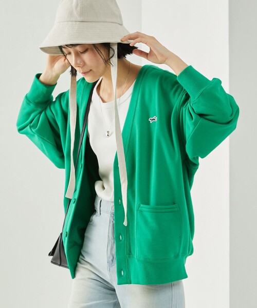 FREAK'S STORE(フリークスストア)の「TOWN CRAFT × FREAK'S STORE/タウンクラフト 別注 スウェットカーディガン 限定展開(カーディガン/ボレロ・レディース・ブラック/オフホワイト/グリーン・フリ-)」の1枚目の写真