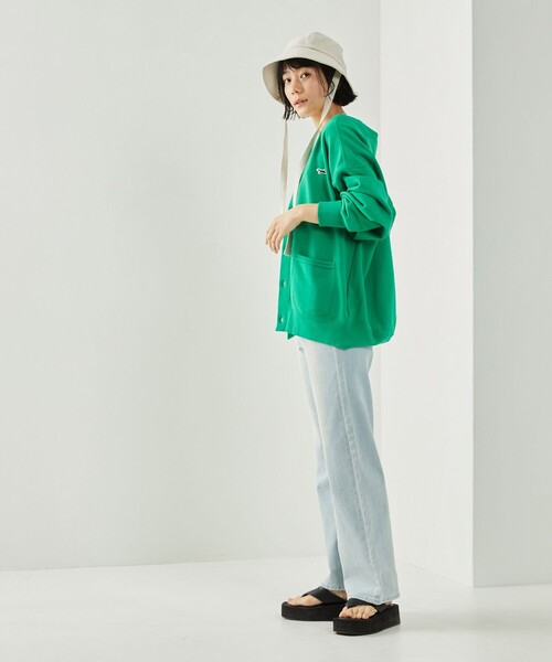 FREAK'S STORE(フリークスストア)の「TOWN CRAFT × FREAK'S STORE/タウンクラフト 別注 スウェットカーディガン 限定展開(カーディガン/ボレロ・レディース・ブラック/オフホワイト/グリーン・フリ-)」の10枚目の写真