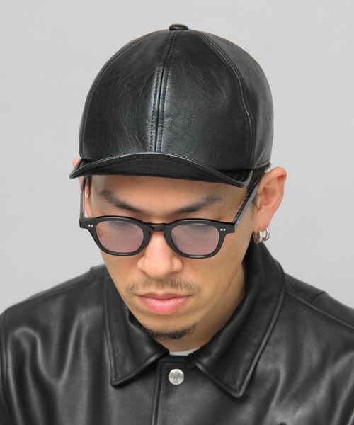 glabella（グラベラ）の「ヴィンテージレザー風 フェイクレザー ショートバイザー / ボールキャップ / アンパイアキャップ（キャップ・メンズ・ブラック・FREE）」の17枚目の写真