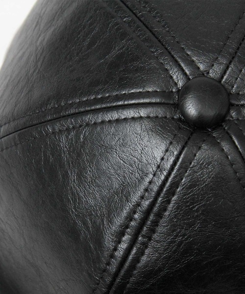 glabella（グラベラ）の「ヴィンテージレザー風 フェイクレザー ショートバイザー / ボールキャップ / アンパイアキャップ（キャップ・メンズ・ブラック・FREE）」の20枚目の写真