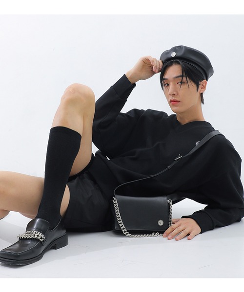 BASIC COTTON（ベーシックコットン）の「A'GEM/9 × .kom『BASIC COTTON/ベーシックコットン』ブランドロゴ ベレー帽（ハンチング/ベレー帽・メンズ・ブラック/A・FREE）」の9枚目の写真