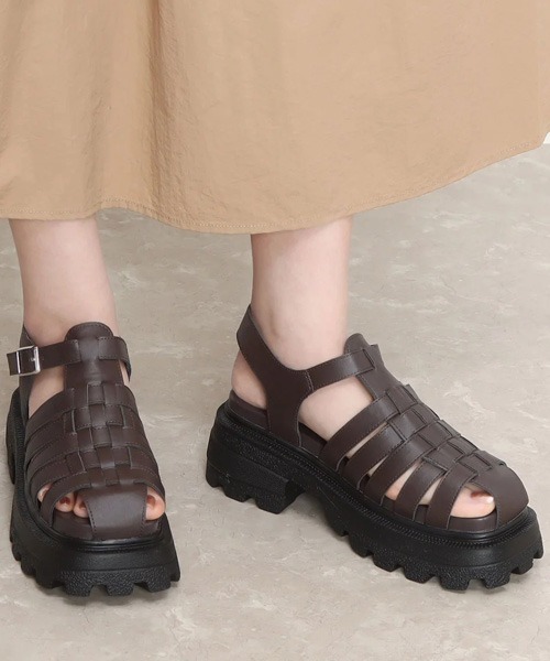 Mafmof（マフモフ）の「Mafmof(マフモフ)厚底グルカサンダル（サンダル・レディース・ダークブラウン/ブラウン系その他/ホワイト/ブラック・L/S/M/LL）」の3枚目の写真