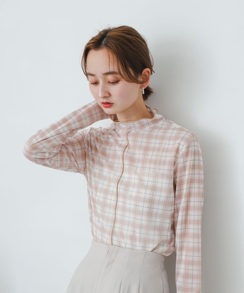 SENSE OF PLACE by URBAN RESEARCH(センスオブプレイスバイアーバンリサーチ)の「チュールタートルネックトップ(その他トップス・レディース・パープル/アイボリー/ホワイト系その他・ONE)」の2枚目の写真